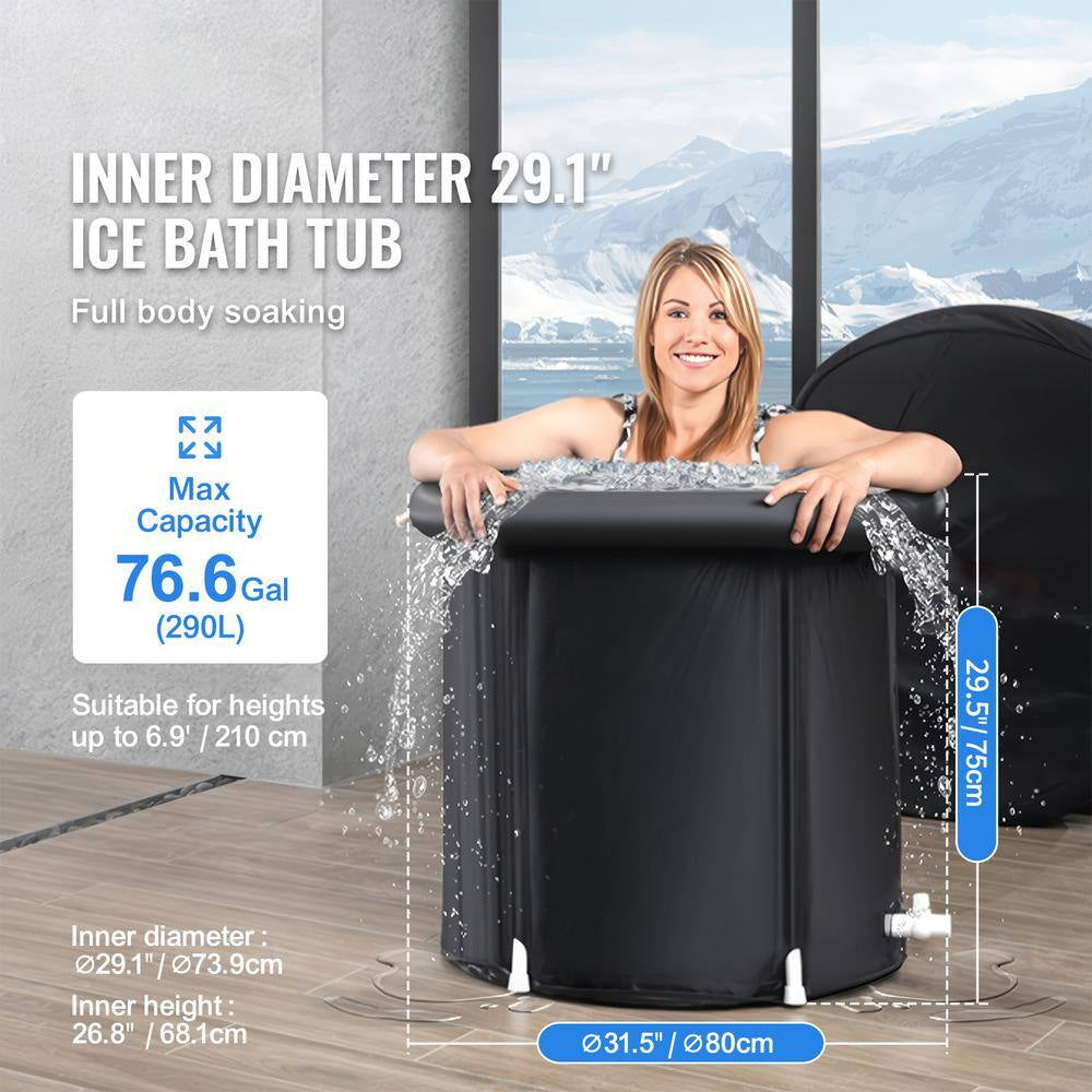 1-Person 1 Jet Occupancy Ice Bath Tub Cold Water Therapy Plunge Tub for Athletes Portable Outdoor Ice Barrel Plunge Pool — product view 3
