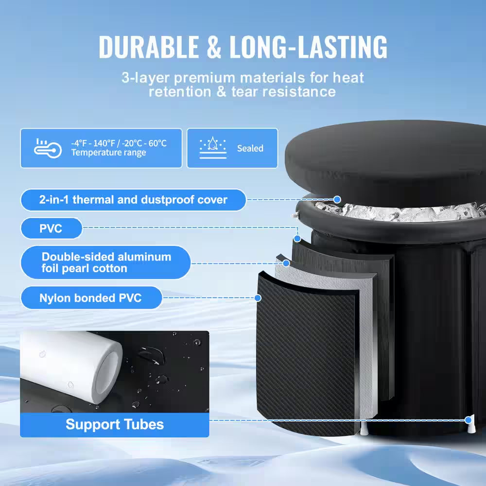 1-Person 1 Jet Occupancy Ice Bath Tub Cold Water Therapy Plunge Tub for Athletes Portable Outdoor Ice Barrel Plunge Pool — product view 4
