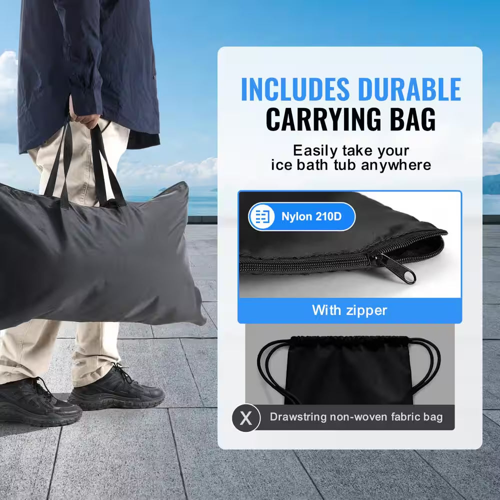 1-Person 1 Jet Occupancy Ice Bath Tub Cold Water Therapy Plunge Tub for Athletes Portable Outdoor Ice Barrel Plunge Pool — product view 6