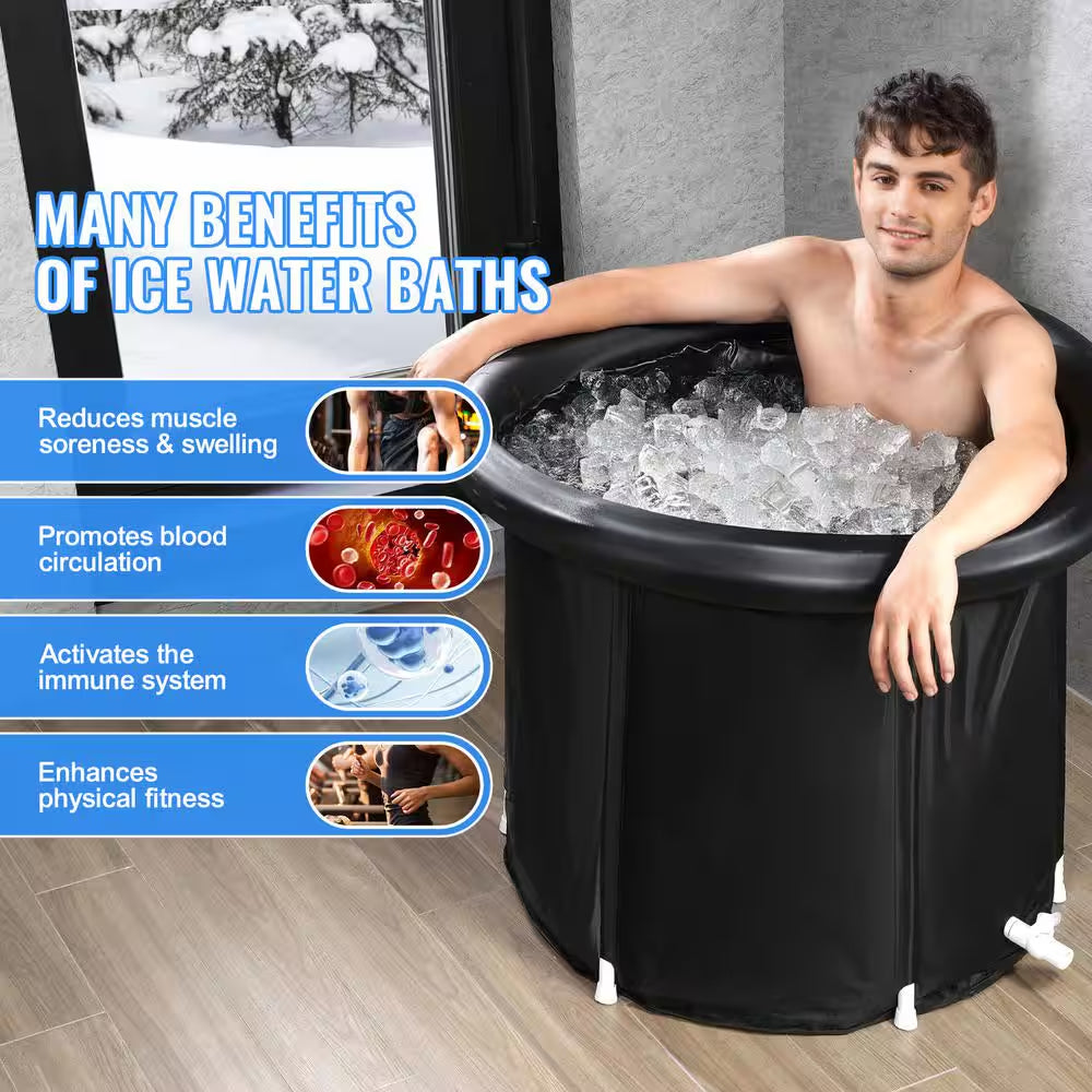 1-Person 1 Jet Occupancy Ice Bath Tub Cold Water Therapy Plunge Tub for Athletes Portable Outdoor Ice Barrel Plunge Pool — product view 7