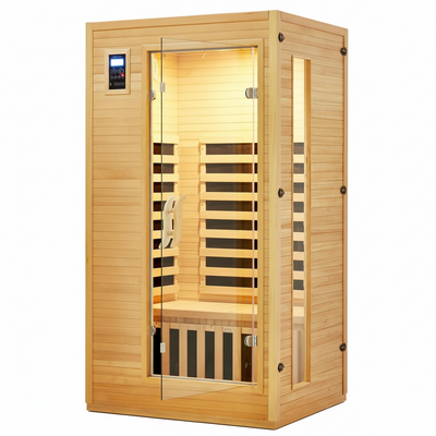 1–2 Person Hemlock Infrared Sauna with Bluetooth & Chromotherapy